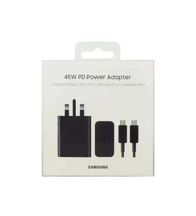 شارژر 3 پین + کابل SAMSUNG 45W T4511 ( فست و PD) (6 ماهه شرکتی)