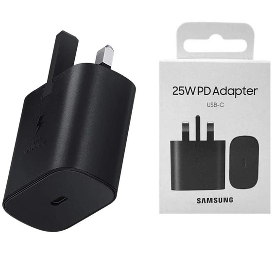 شارژر سامسونگ مدل EP-TA800 25W سه پین اصل+کابل هدیه 2 سر تایپ سی+یک سال گارانتی شرکتی