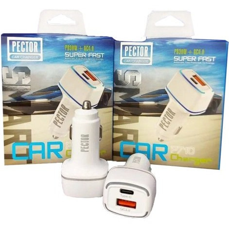 شارژر فندکی اورجینال پکتور PECTOR دو پورت 55W مدل P710
