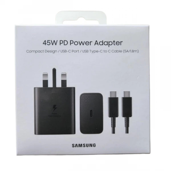 شارژر سامسونگ مدل EP-T4510 توان 45 وات سه پین همراه کابل{اصل}