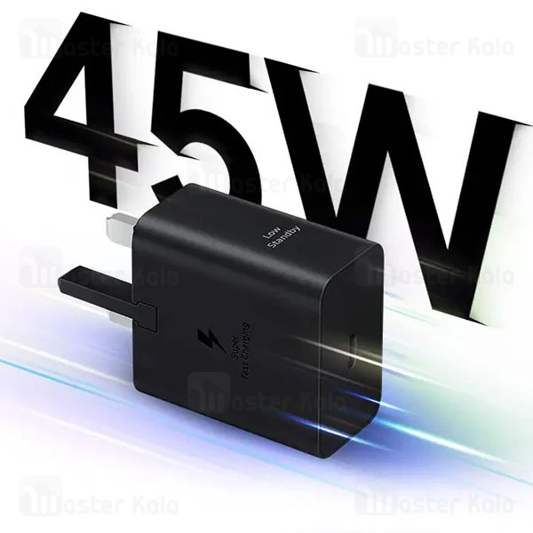 آداپتور 45 وات 3 پین همراه با کابل ۱.۸ متری اورجینال مدل EPT4511 سامسونگLow standby اصل nfc فعال