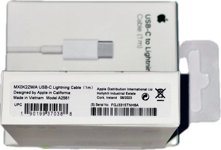 کابل شارژ اپل آیفون ۱۳ طول ۱ متر+گارانتی شرکتی