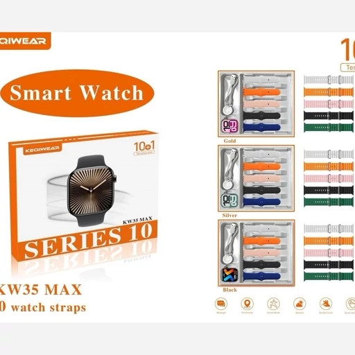 ساعت هوشمند 44 میلی متری کیکویر مدل kw 30 max با بند سیلیکونی{7بند}