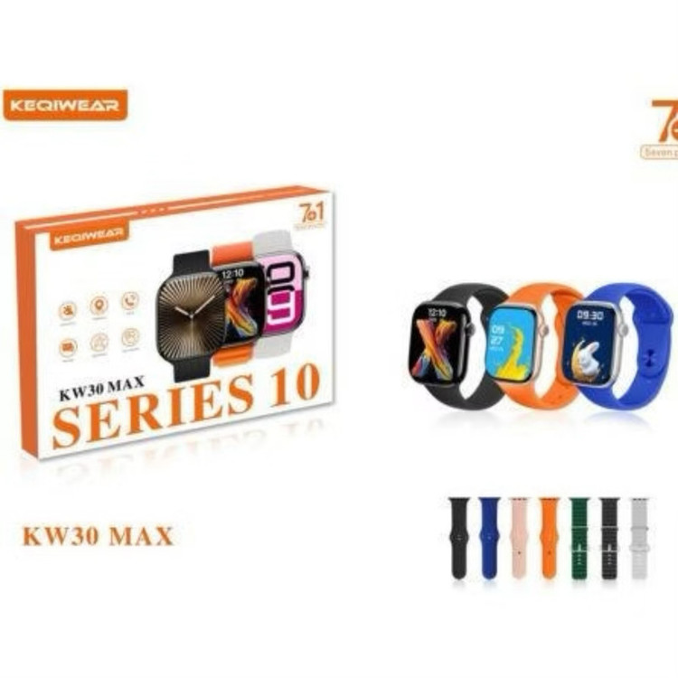 ساعت هوشمند 44 میلی متری کیکویر مدل kw 30 max با بند سیلیکونی{7بند}