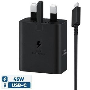شارژر سامسونگ مدل EP-T4511 توان 45 وات سه پین همراه کابل+تبدیل 3 به 2 هدیه}
