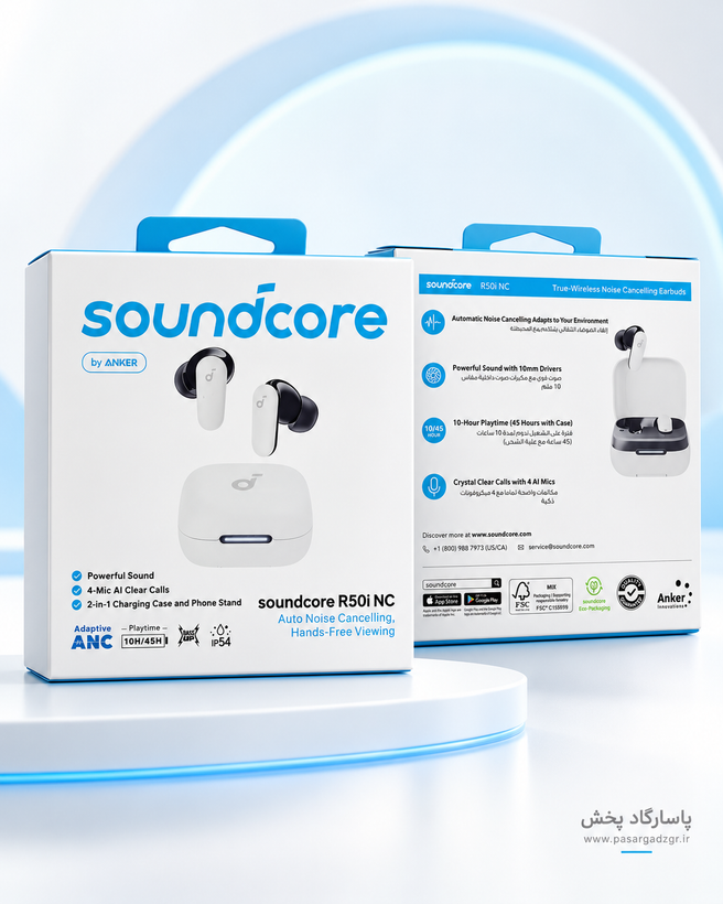 ایرپاد بلوتوثی انکر مدل R50i NC با حذف نویز فعال (قابلیت اتصال به Soundcore ندارد)*قیمت ویژه*گارانتی پاسارگاد*