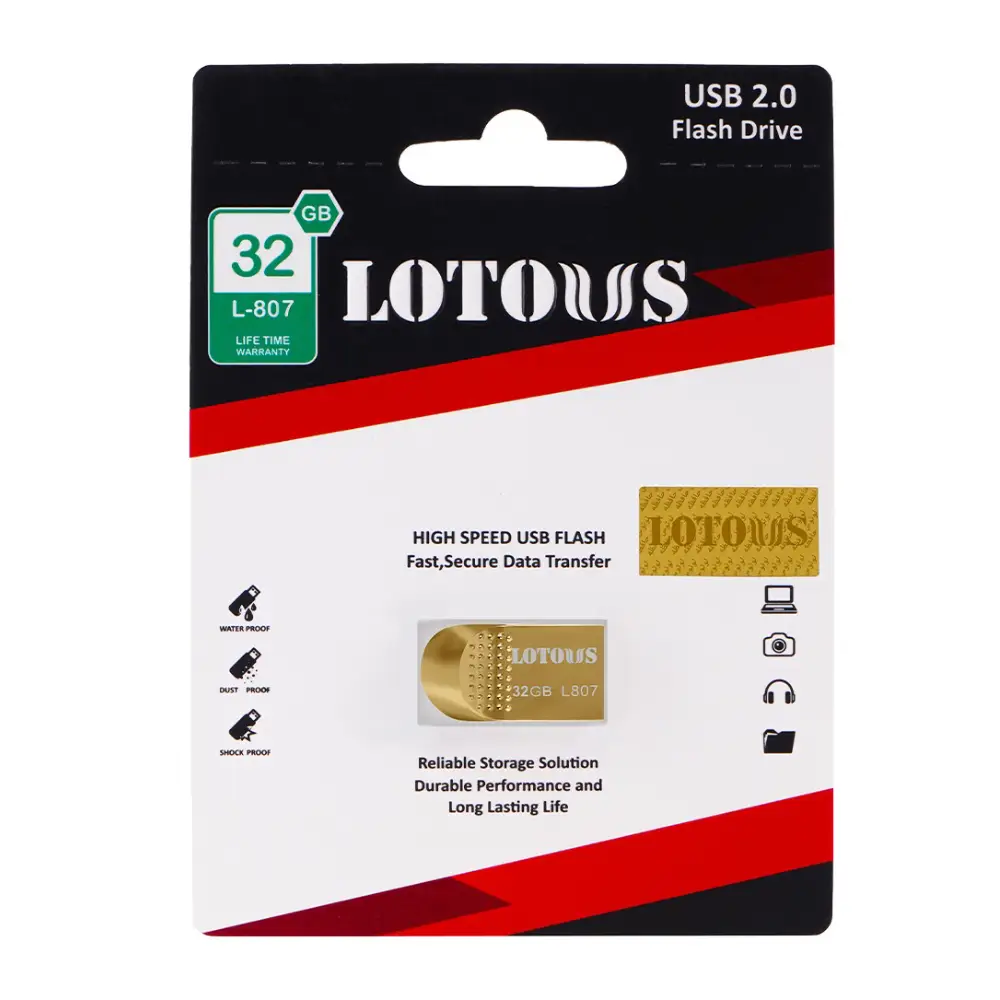 فلش مموری لوتوس مدل L807 USB 2.0 ظرفیت 32 گیگابایت{گارانتی دار }