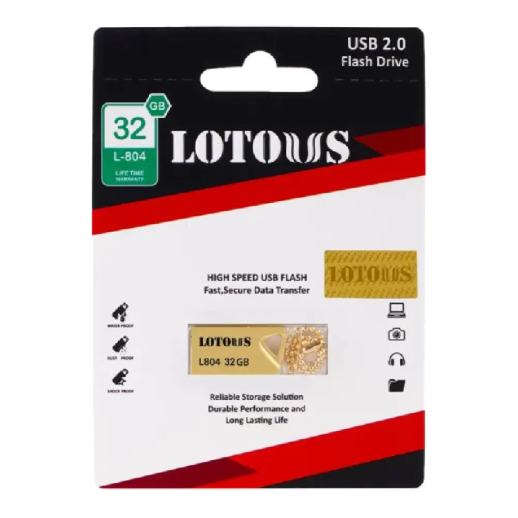 فلش مموری لوتوس مدل L804 USB 2.0 ظرفیت 32 گیگابایت{گارانتی دار}